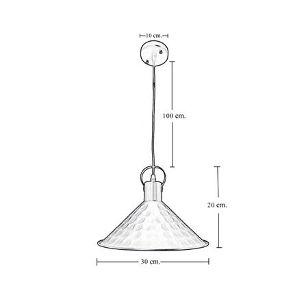 ไฟช่อ HATASHI HT-51838 สีขาว/ทอง 1 หัว_3