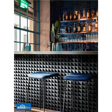 โมเสคพอร์ซเลน 30.85x30.85 ซม. TARA ฮาล์ฟ แบล็ค_4