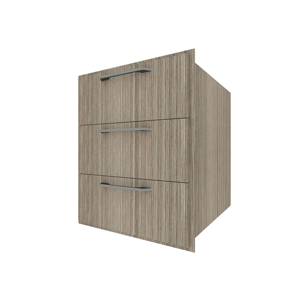 ตู้ลิ้นชัก 3 ชั้น WPC PARAZZO ENZO 50x60 ซม. มือจับสีดำ สีเอ็มไพรโอ๊ก