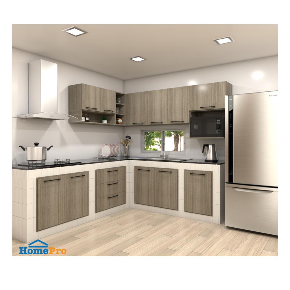 ตู้ลิ้นชัก 3 ชั้น WPC PARAZZO ENZO 70x60 ซม. มือจับสีดำ สีเอ็มไพร์โอ๊ก