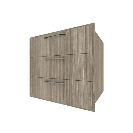 ตู้ลิ้นชัก 3 ชั้น WPC PARAZZO ENZO 70x60 ซม. มือจับสีดำ สีเอ็มไพร์โอ๊ก_1