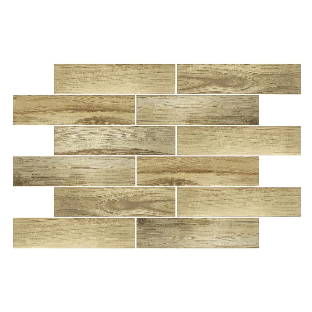 โมเสคพอร์ซเลน 29x39.6 ซม. TARA เบิร์ช บราวน์