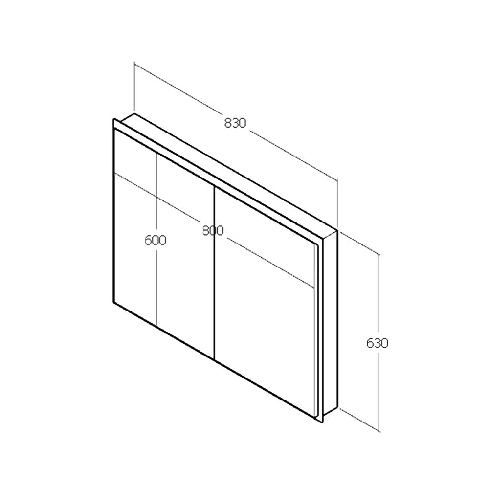บานซิงค์คู่ PARAZZO ENZO 80x60 ซม. สีเอ็มไพร์โอ๊ก