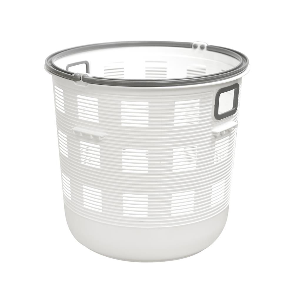 ตะกร้าผ้ากลม ME LIVING BQ-035 สีขาว