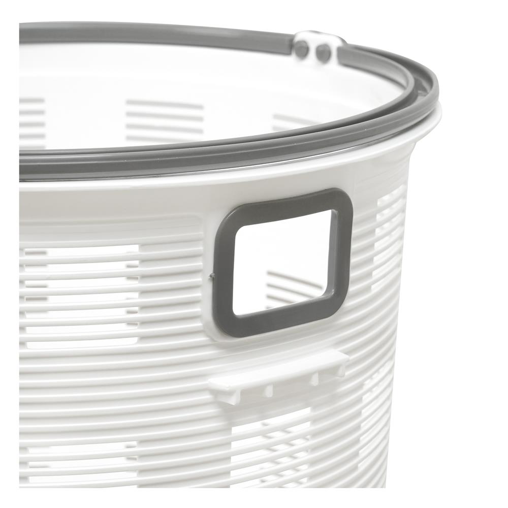 ตะกร้าผ้ากลม ME LIVING BQ-035 สีขาว