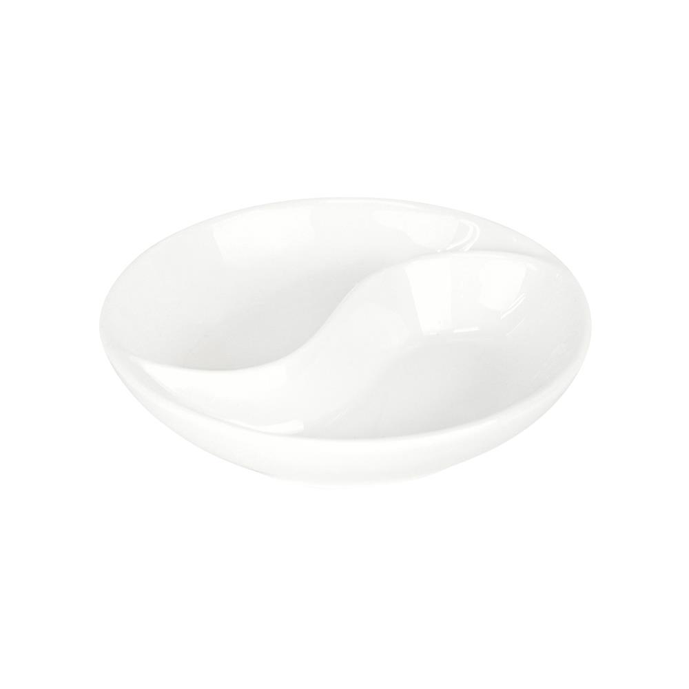 ถ้วยน้ำจิ้มกลม PORCELAIN 2 ช่อง KECH SNOW_1