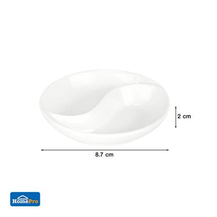 ถ้วยน้ำจิ้มกลม PORCELAIN 2 ช่อง KECH SNOW_5