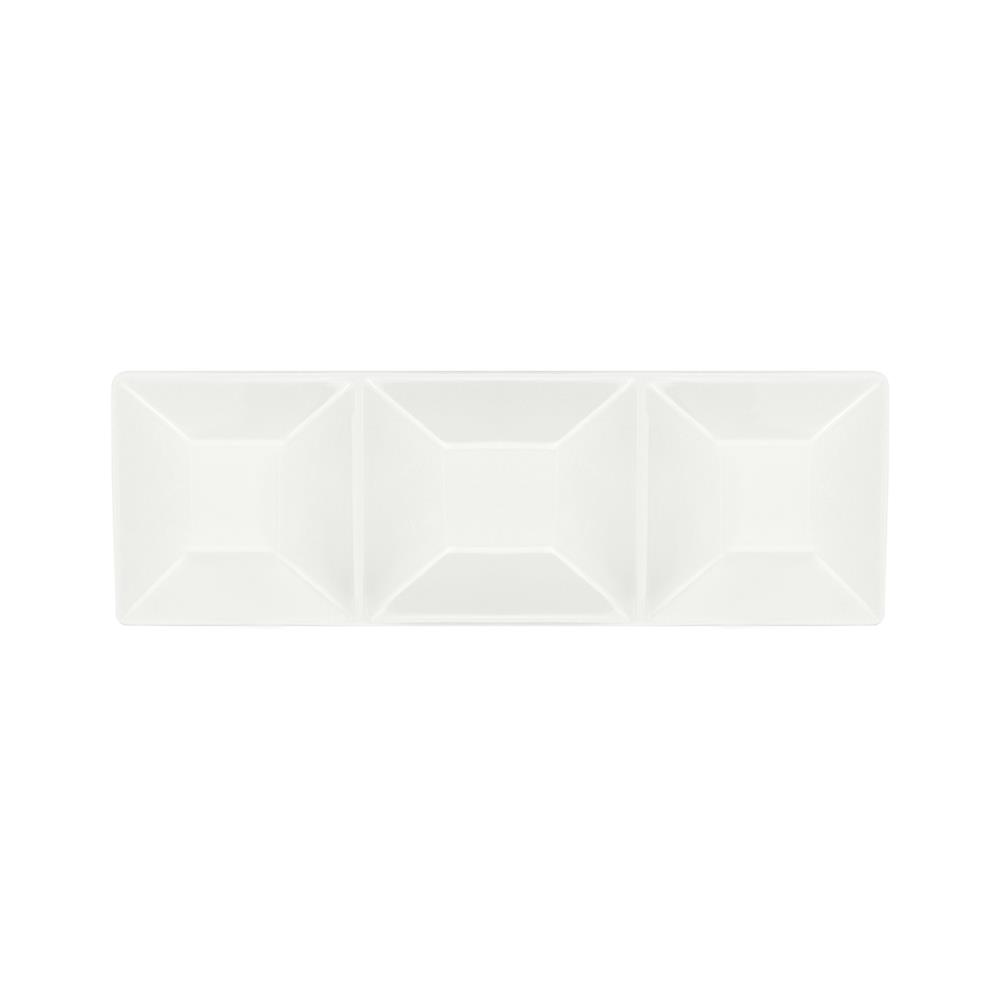 ถ้วยน้ำจิ้มเหลี่ยม PORCELAIN 3 ช่อง KECH SNOW ROOF