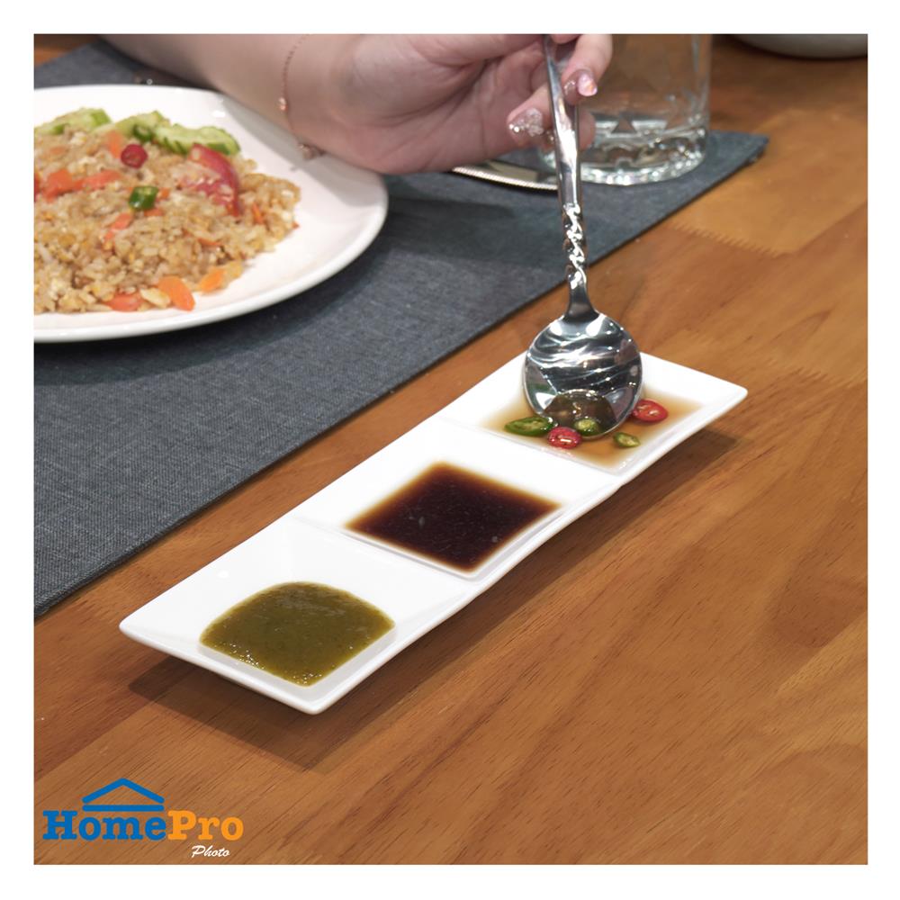 ถ้วยน้ำจิ้มเหลี่ยม PORCELAIN 3 ช่อง KECH SNOW ROOF