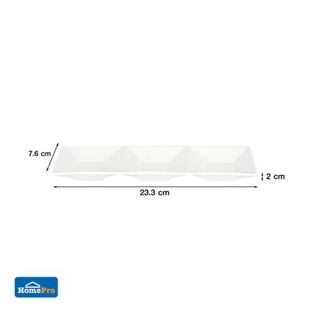 ถ้วยน้ำจิ้มเหลี่ยม PORCELAIN 3 ช่อง KECH SNOW ROOF_5