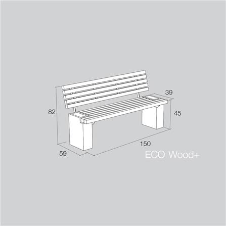 ม้านั่ง BUA DESIGN BUA STONE 2.5 ECO WOOD สีไม้ธรรมชาติ_3