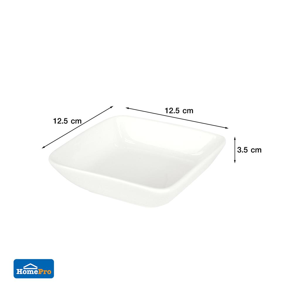 ชามเหลี่ยม PORCELAIN 5 นิ้ว KECH SNOW