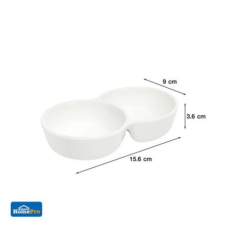 ถ้วยกลม PORCELAIN 2 ช่อง 6 นิ้ว KECH SNOW_5