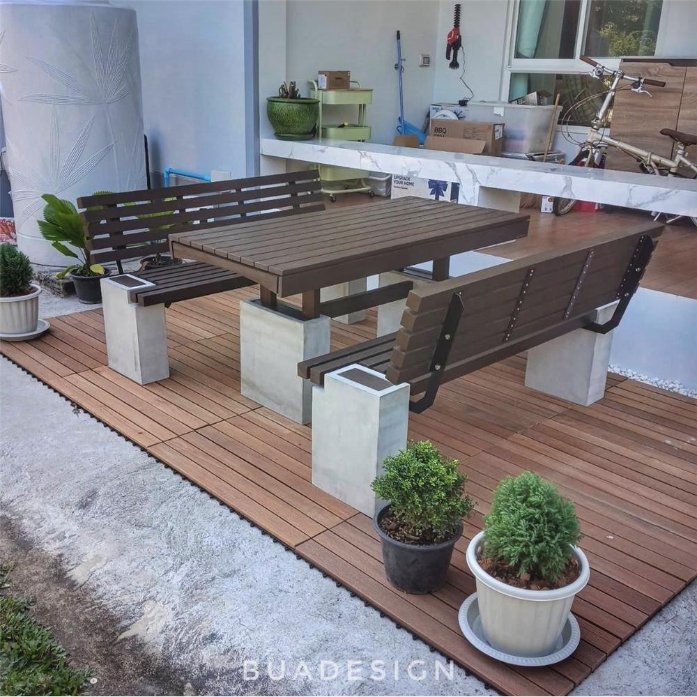 ม้านั่ง BUA DESIGN BUA STONE 2.5 ECO WOOD สีไม้โอ๊ค