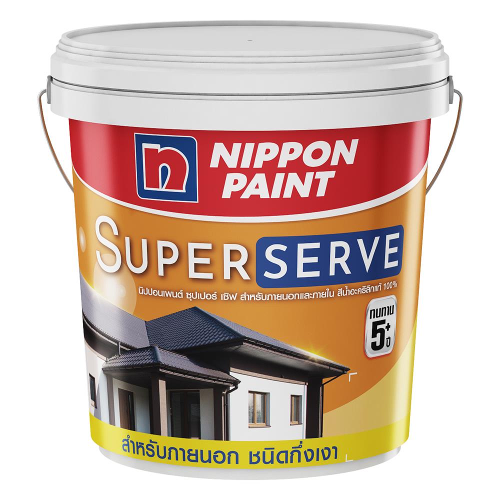 สีน้ำทาภายนอก NIPPON PAINT SUPER SERVE BASE B กึ่งเงา 2.5 แกลลอน