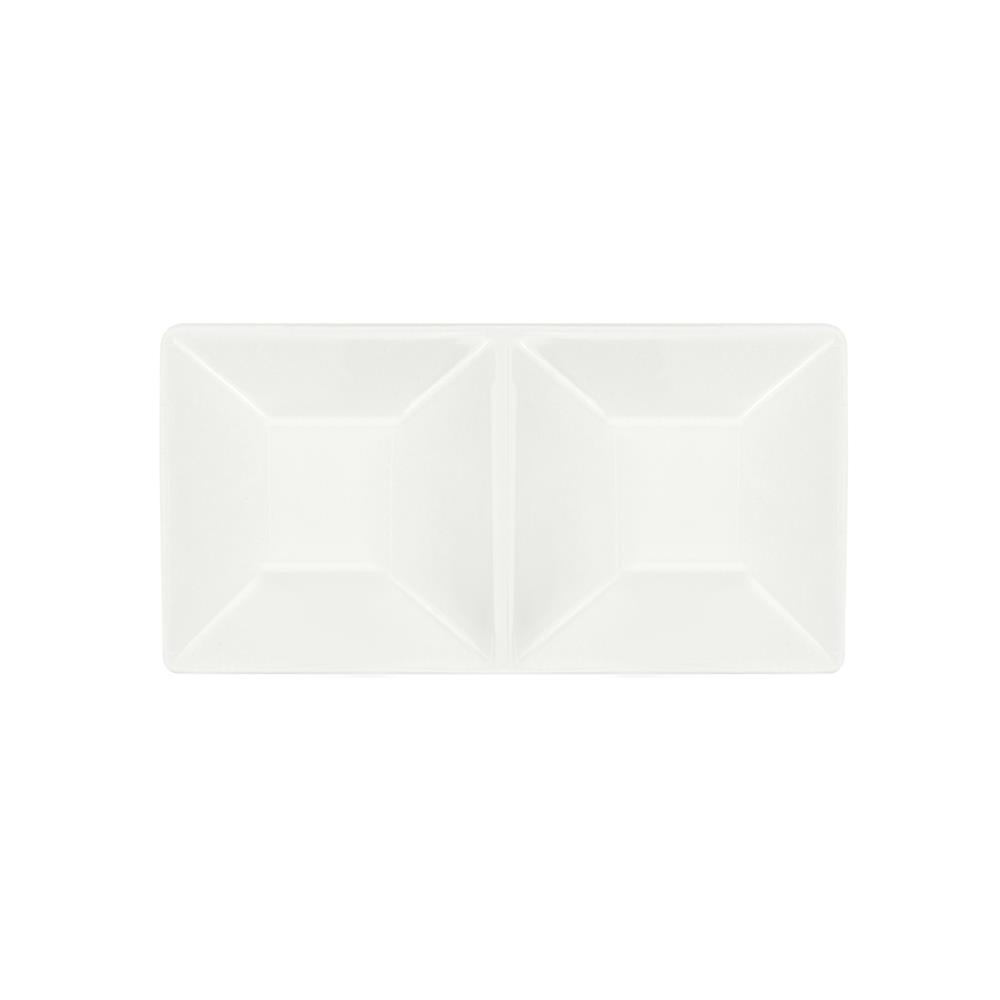 ถ้วยน้ำจิ้มเหลี่ยม PORCELAIN 2 ช่อง KECH SNOW ROOF