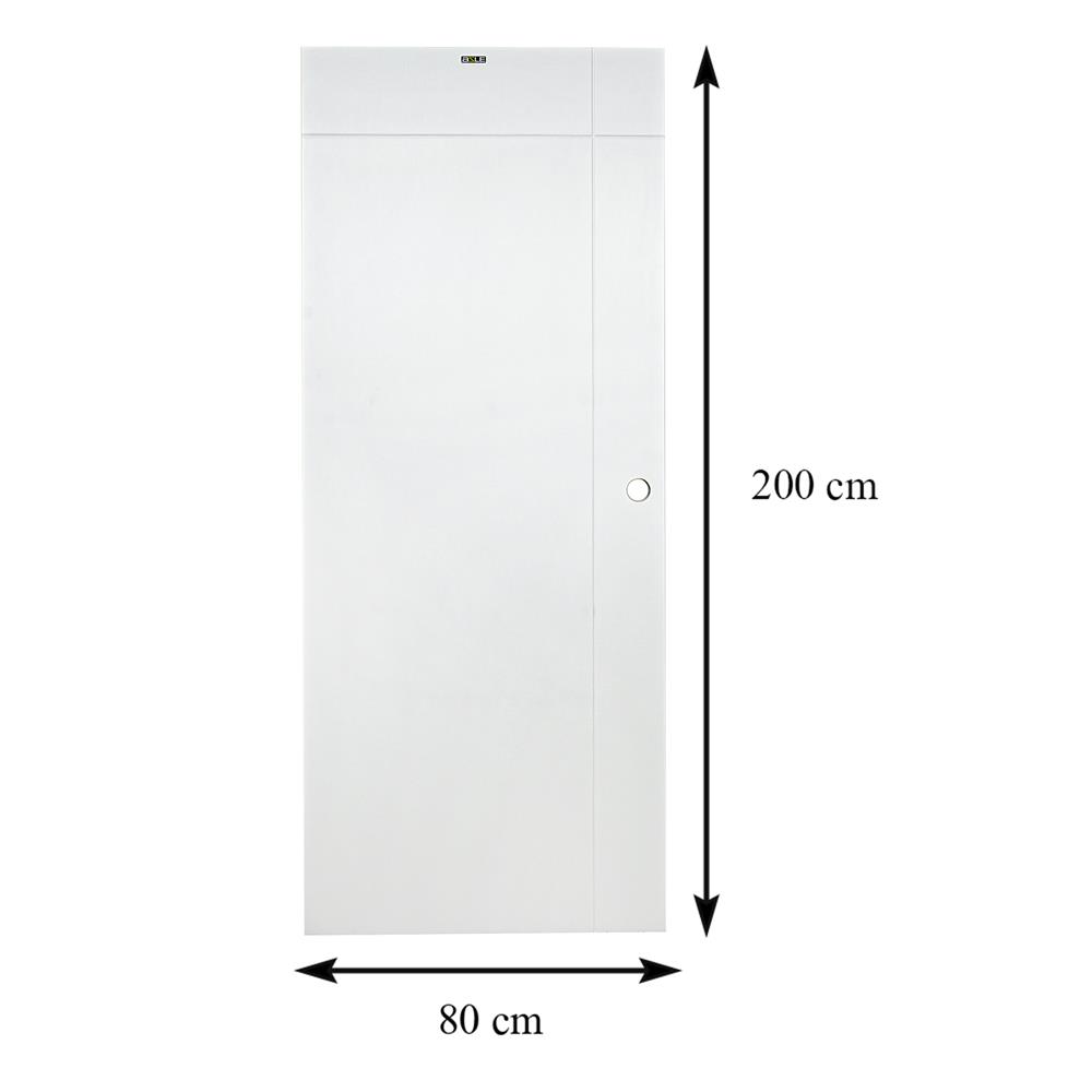 ประตูภายนอก UPVC AZLE PZV6 80X200 ซม. สีขาว เจาะลูกบิด