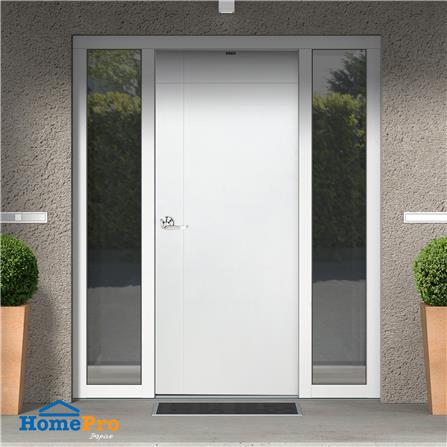 ประตูภายนอก UPVC AZLE PZV6 80X200 ซม. สีขาว เจาะลูกบิด_4