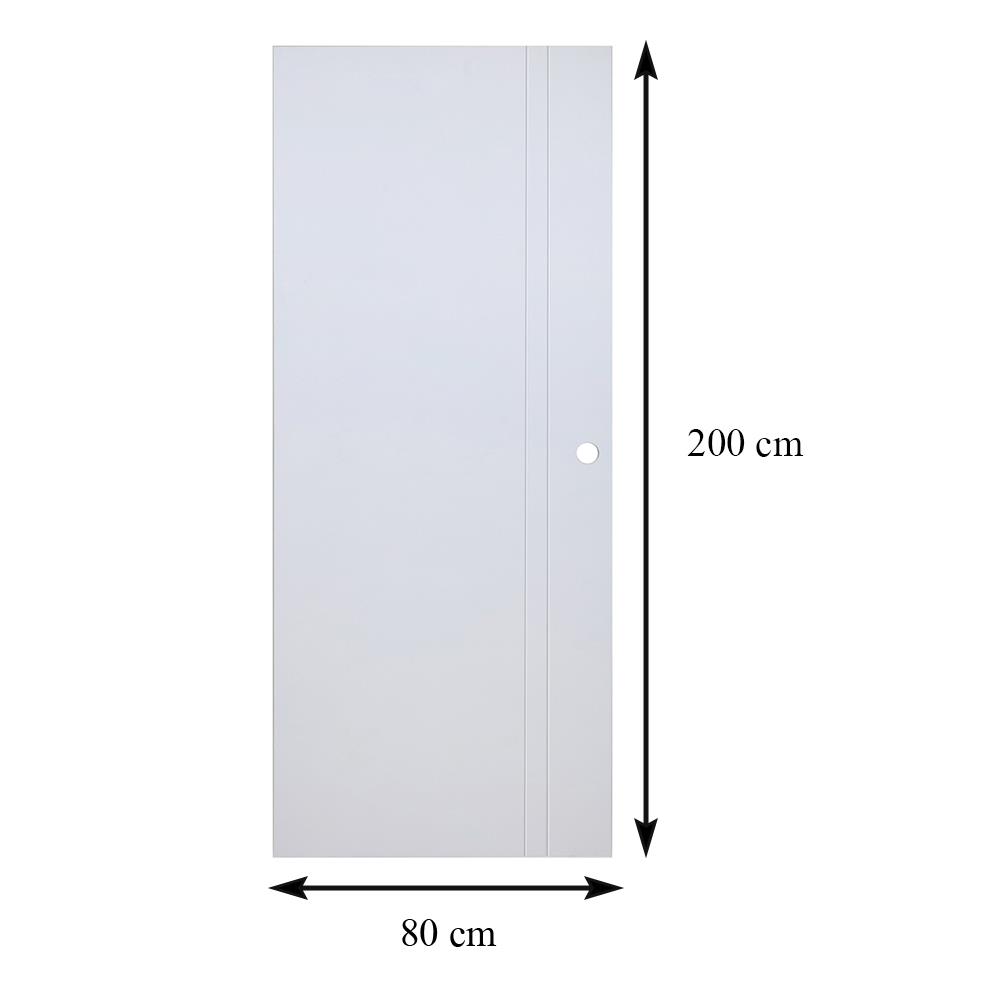 ประตูภายนอก UPVC AZLE PZV3 80X200 ซม. สีขาว เจาะลูกบิด