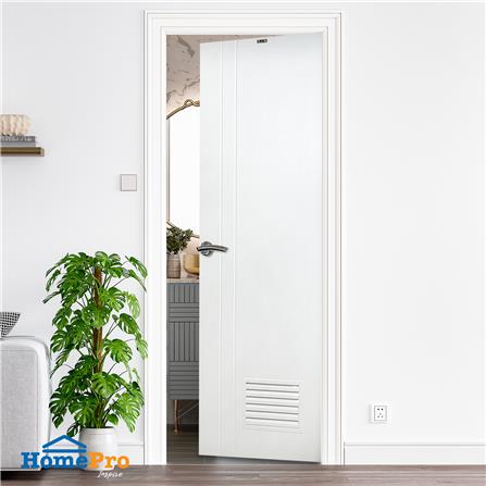 ประตูห้องน้ำ UPVC AZLE PZLV3 70X200 ซม. สีขาว เจาะลูกบิด_3
