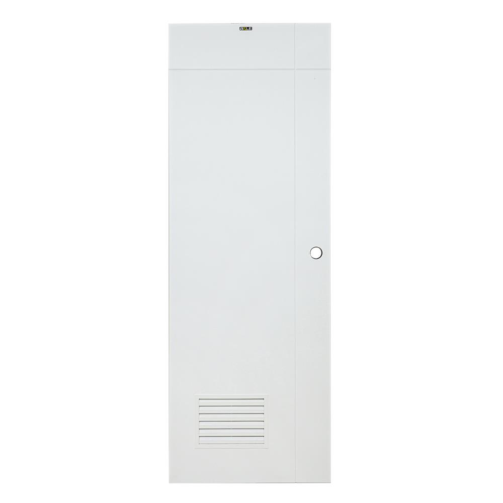 ประตูห้องน้ำ UPVC AZLE PZLV6 70X200 ซม. สีขาว เจาะลูกบิด