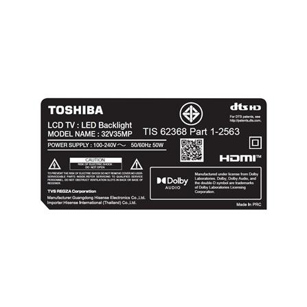 ทีวีแอลอีดี 32 นิ้ว TOSHIBA (HD, LED, ANDROID TV) 32V35MP_5