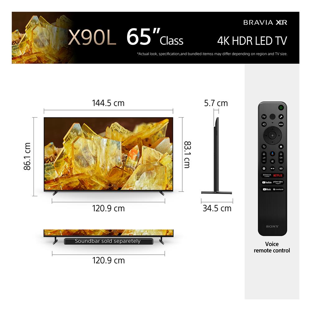 ทีวีแอลอีดี 65 นิ้ว SONY (4K, LED, GOOGLE TV) XR-65X90L