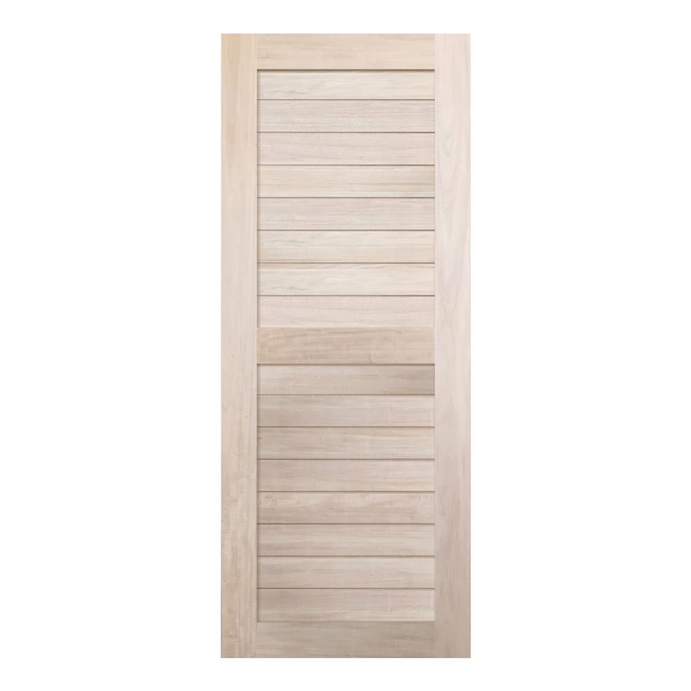 ประตูไม้เนื้อแข็ง N999 นารา 05 80X200 ซม. สีธรรมชาติ ไม่เจาะลูกบิด