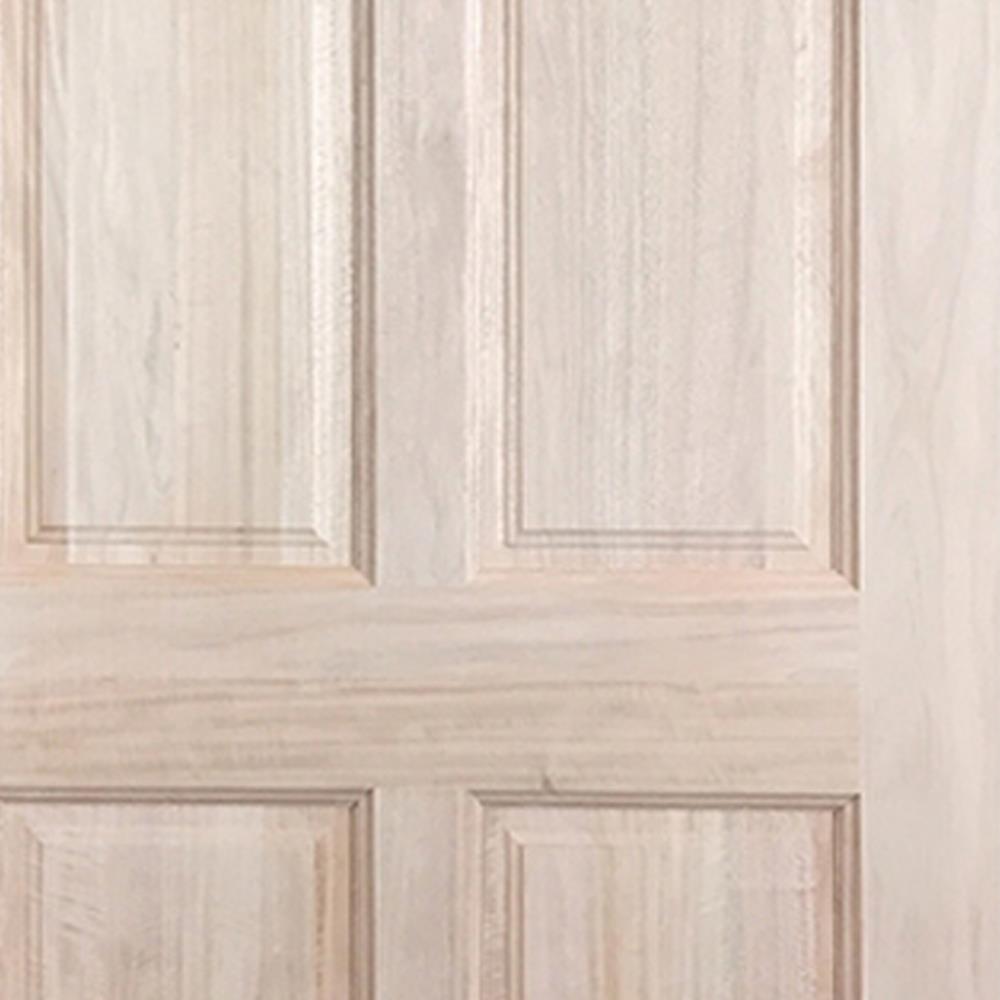 ประตูไม้เนื้อแข็ง N999 นารา 06 80X200 ซม. สีธรรมชาติ ไม่เจาะลูกบิด