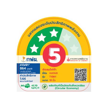 พัดลมตั้งโต๊ะ 18 นิ้ว HATARI T18M1 สีเขียว_3