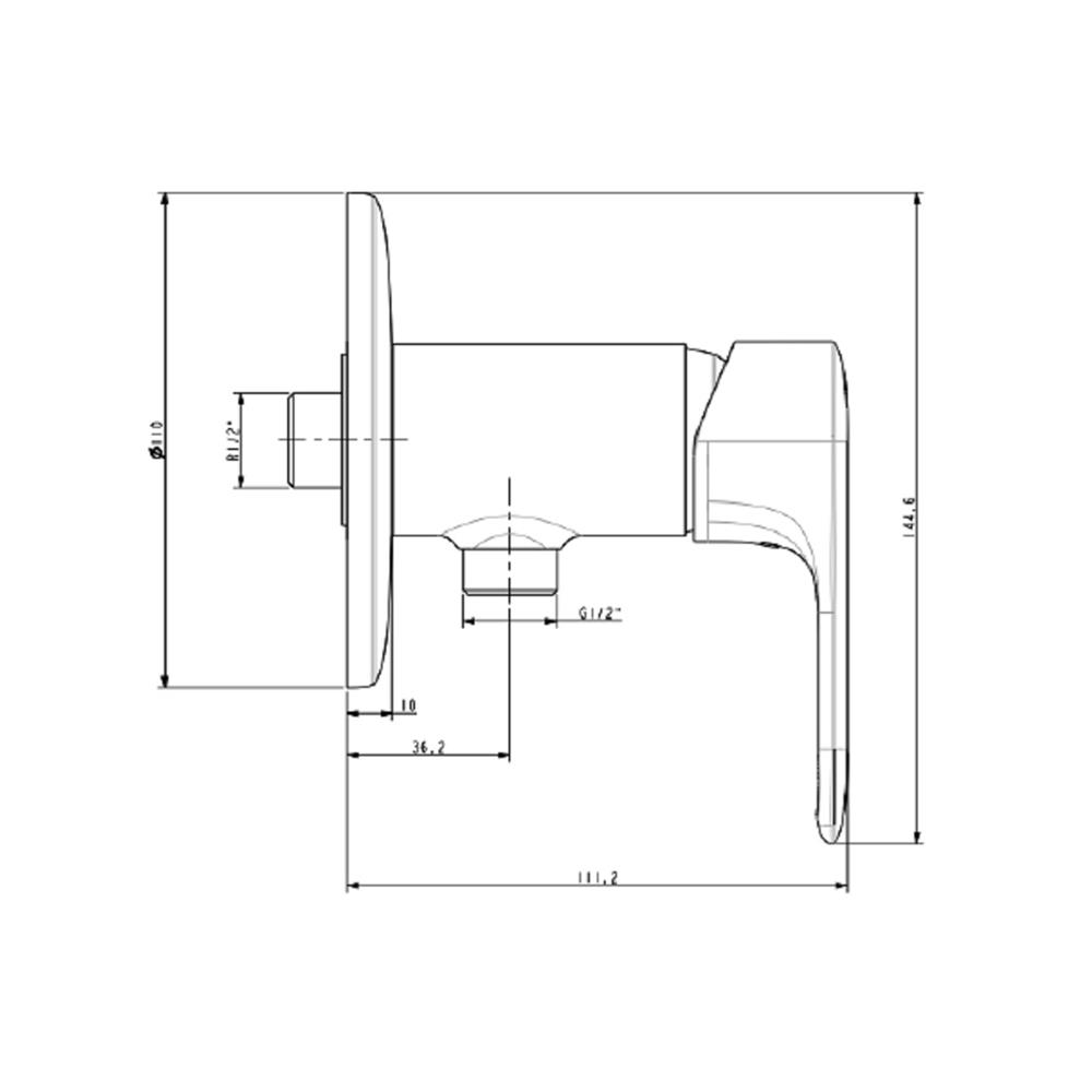 วาล์วฝักบัว 1 ทาง AMERICAN STANDARD A-1M26-10