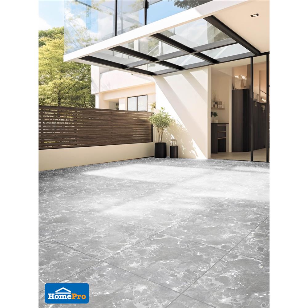 กระเบื้องพื้น 60x60 ซม. TARA มิเนียม เทา PM 1.44 ตร.ม.