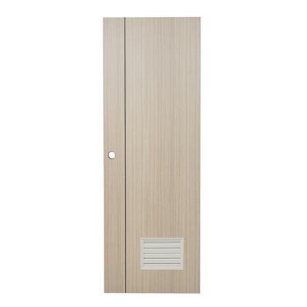 ประตูห้องน้ำ UPVC AZLE GROOVE P3 เกล็ดล่าง 70X200 ซม. สีบีช เจาะลูกบิด