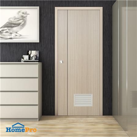 ประตูห้องน้ำ UPVC AZLE GROOVE P3 เกล็ดล่าง 70X200 ซม. สีบีช เจาะลูกบิด_5