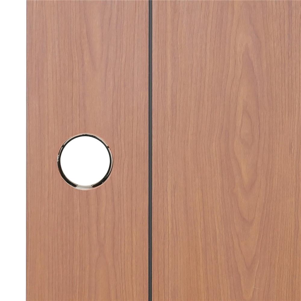 ประตูห้องน้ำ UPVC AZLE GROOVE P3 เกล็ดล่าง 70x200 ซม. สี ORANGE TEAK เจาะลูกบิด