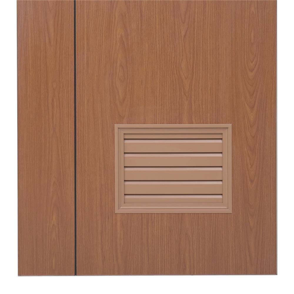 ประตูห้องน้ำ UPVC AZLE GROOVE P3 เกล็ดล่าง 70x200 ซม. สี ORANGE TEAK เจาะลูกบิด