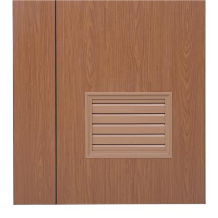 ประตูห้องน้ำ UPVC AZLE GROOVE P3 เกล็ดล่าง 70x200 ซม. สี ORANGE TEAK เจาะลูกบิด_3