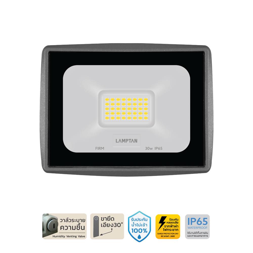 สปอตไลท์ภายนอก LED LAMPTAN FIRM 30 วัตต์ WARM WHITE