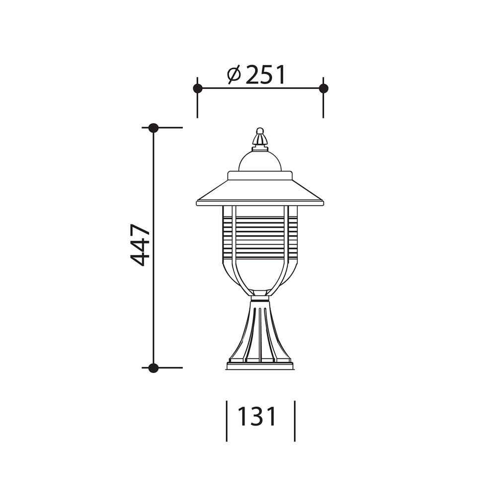 ไฟหัวเสา L&E 36-00362 สีดำ