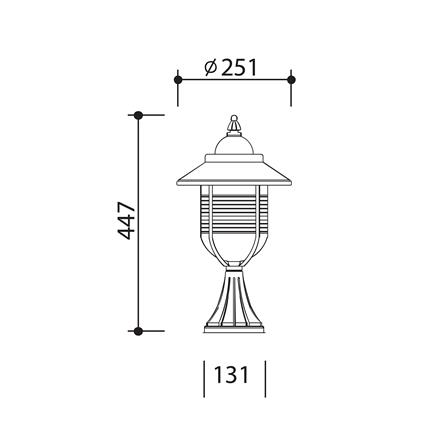 ไฟหัวเสา L&E 36-00362 สีดำ_2