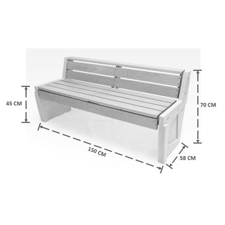 ม้านั่งสนาม BUA DESIGN BLOOM ECO WOOD สีโอ๊ค_5