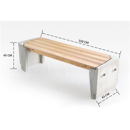 ม้านั่งสนาม BUA DESIGN BUA STONE1.5 ECO WOOD สีไม้ธรรมชาติ_7