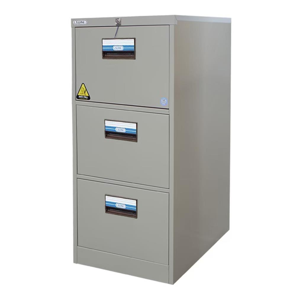 ตู้ลิ้นชักเหล็ก 3 ชั้น SURE FC-203 สีครีม