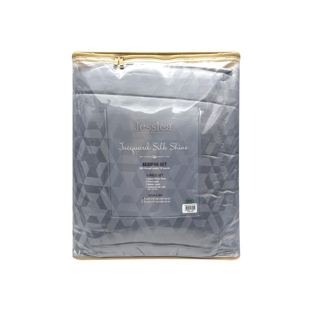 ชุดผ้าปูที่นอน 6 ฟุต 6 ชิ้น JESSICA SILKSHINE 22033QS765