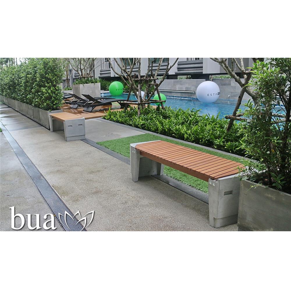 ม้านั่งสนาม BUA DESIGN BUA STONE1.0 ECO WOOD สีไม้ธรรมชาติ