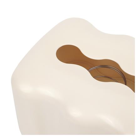 กล่องทิชชู่แผ่น PS KECH WAVE SPRING สีครีม_3