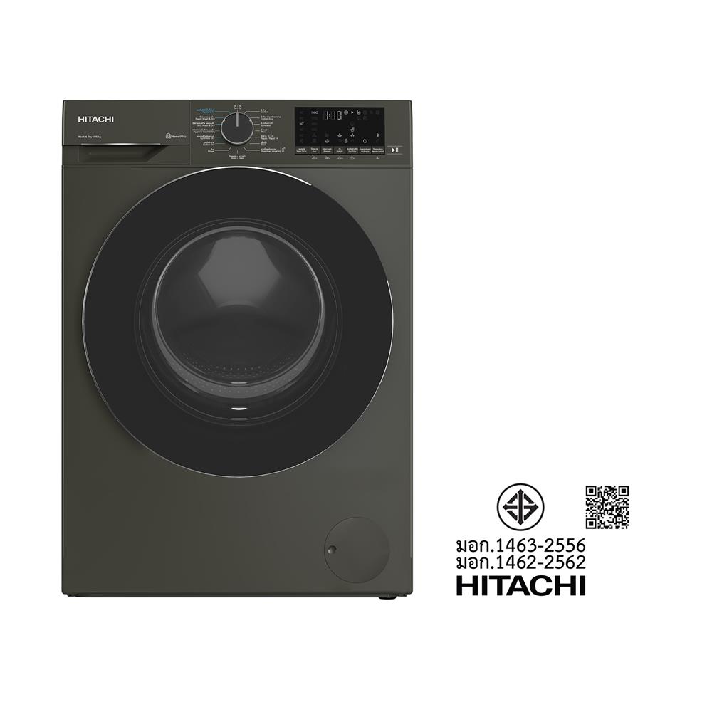 เครื่องซักอบ HITACHI BDD100YFVEM 10/6 กก. 1400RPM อินเวอร์เตอร์ สีดำ