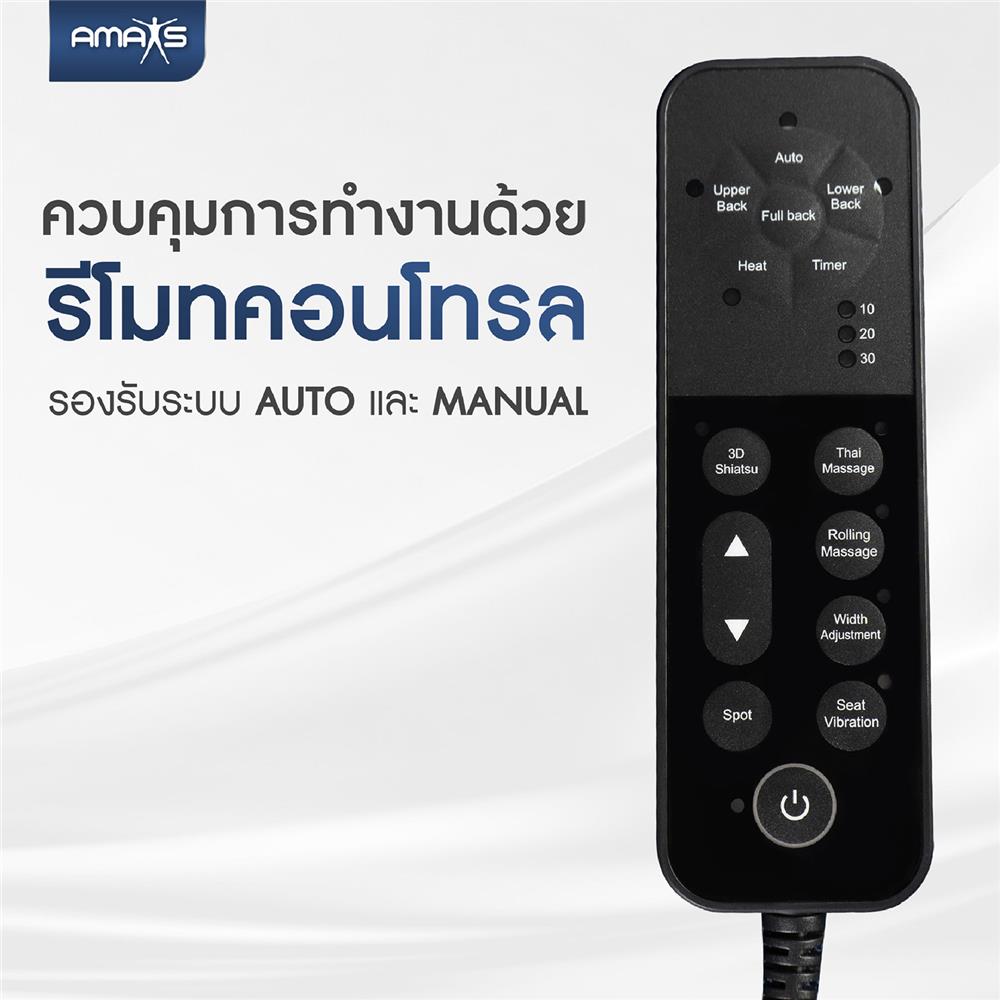 เบาะนวดอเนกประสงค์ AMAXS I COMFY 208 สีน้ำเงิน