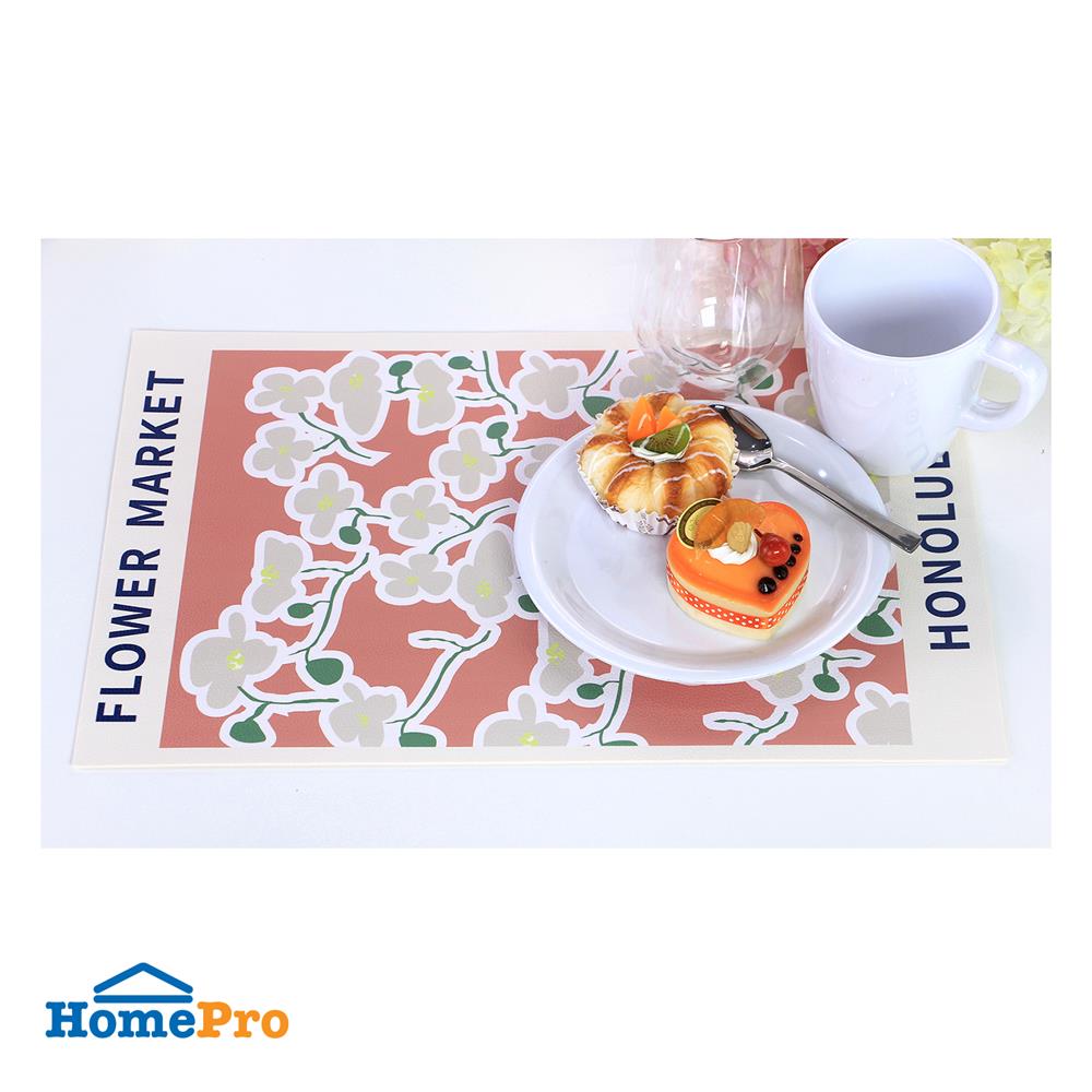 แผ่นรองจาน PVC SRITHAI HONOLULU TD สีชมพู