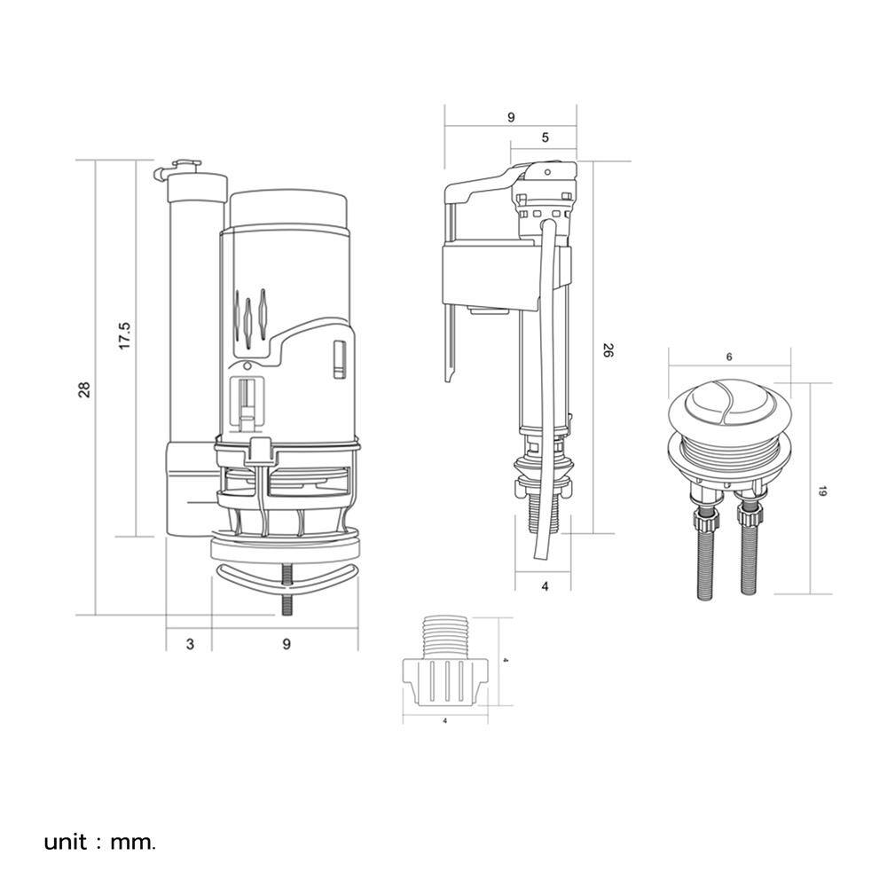 วาล์วครบชุด RASLAND RA SYS-1-244
